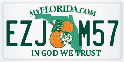 FL license plate EZJM57
