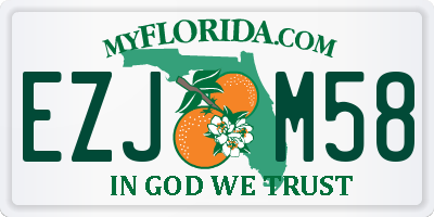 FL license plate EZJM58