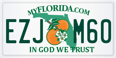 FL license plate EZJM60