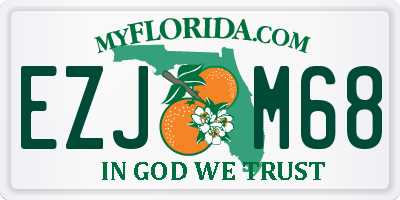 FL license plate EZJM68