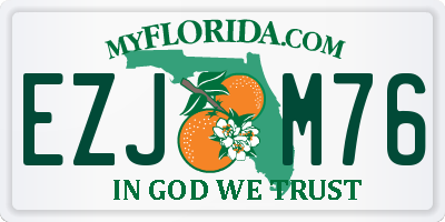 FL license plate EZJM76