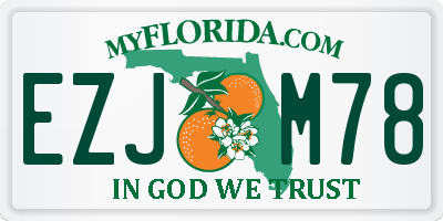FL license plate EZJM78