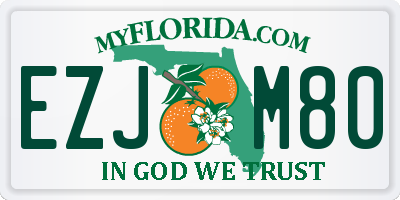 FL license plate EZJM80