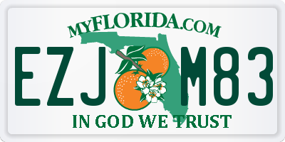 FL license plate EZJM83