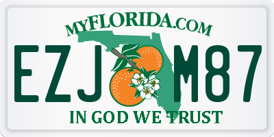 FL license plate EZJM87