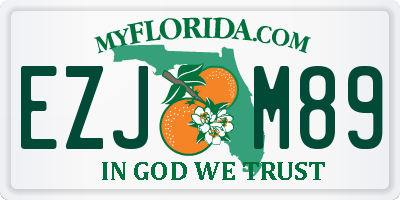 FL license plate EZJM89