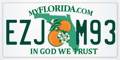 FL license plate EZJM93