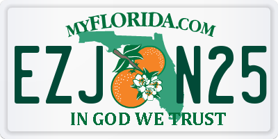 FL license plate EZJN25