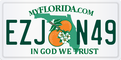 FL license plate EZJN49