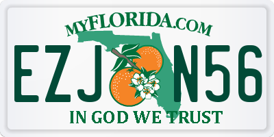 FL license plate EZJN56