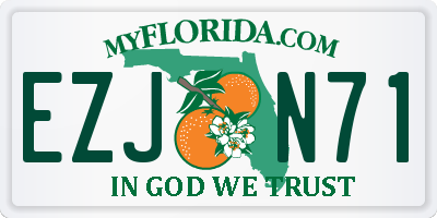 FL license plate EZJN71