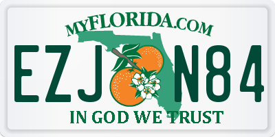 FL license plate EZJN84