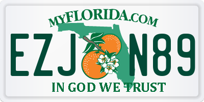 FL license plate EZJN89