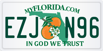 FL license plate EZJN96