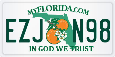 FL license plate EZJN98