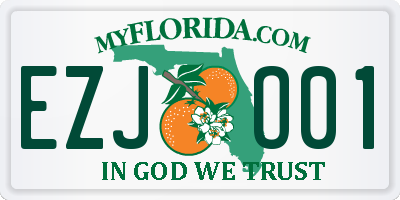 FL license plate EZJO01
