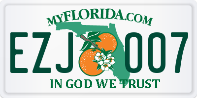 FL license plate EZJO07