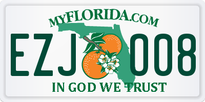FL license plate EZJO08
