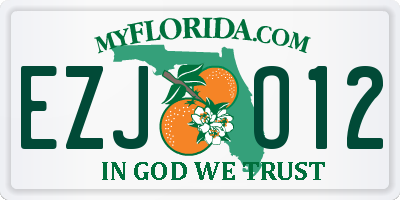 FL license plate EZJO12