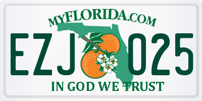 FL license plate EZJO25