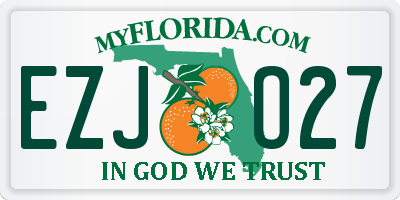 FL license plate EZJO27