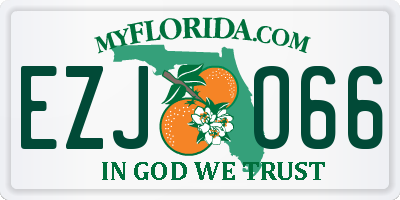 FL license plate EZJO66