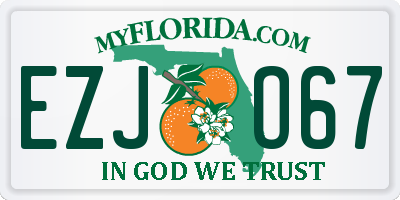 FL license plate EZJO67