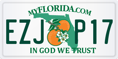 FL license plate EZJP17