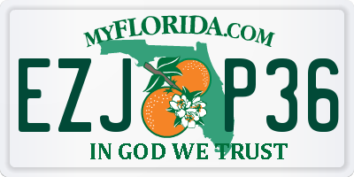FL license plate EZJP36