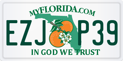 FL license plate EZJP39