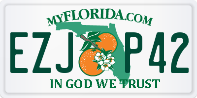 FL license plate EZJP42