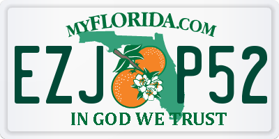 FL license plate EZJP52