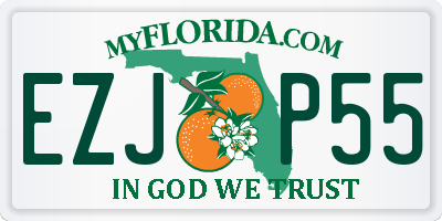 FL license plate EZJP55