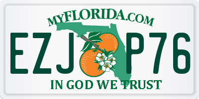 FL license plate EZJP76