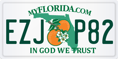 FL license plate EZJP82