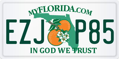 FL license plate EZJP85