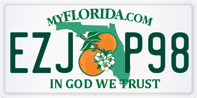 FL license plate EZJP98