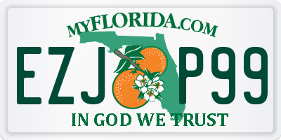 FL license plate EZJP99
