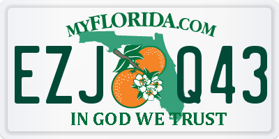 FL license plate EZJQ43