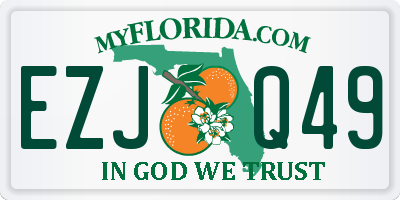 FL license plate EZJQ49