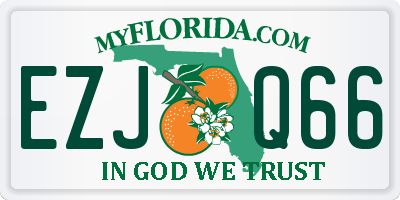 FL license plate EZJQ66