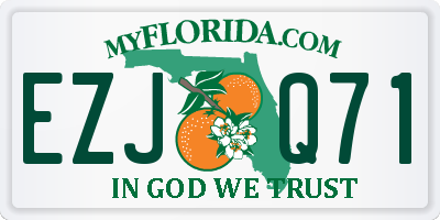 FL license plate EZJQ71