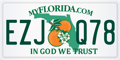 FL license plate EZJQ78