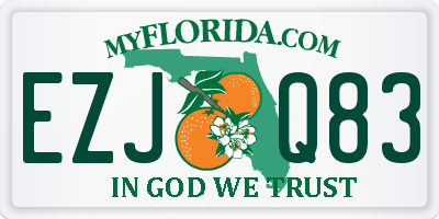 FL license plate EZJQ83