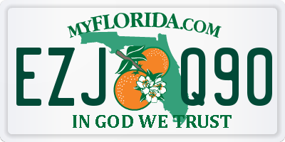 FL license plate EZJQ90