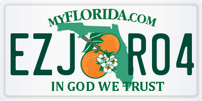 FL license plate EZJR04