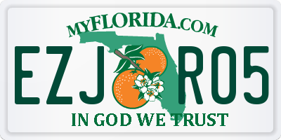 FL license plate EZJR05