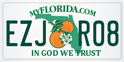 FL license plate EZJR08