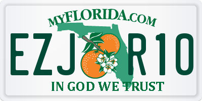 FL license plate EZJR10