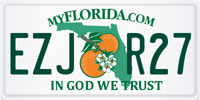 FL license plate EZJR27